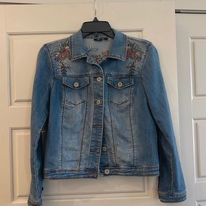 Floral Embroidered Denim Jacket